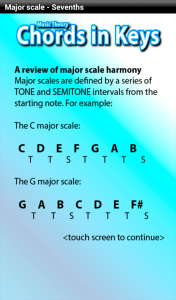 music theory app - chords in keys - harmony