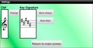 Notation trainer app settings