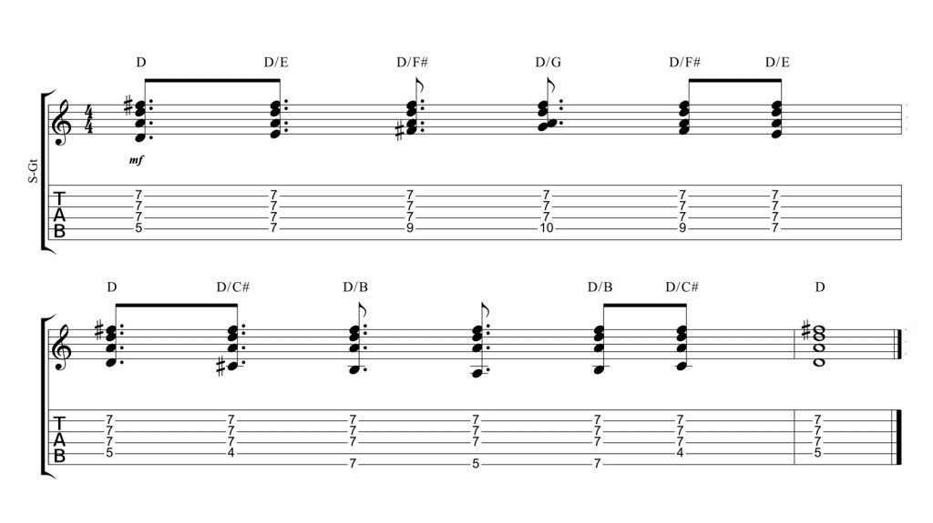 Improving your rhythm guitar playing with bass notes