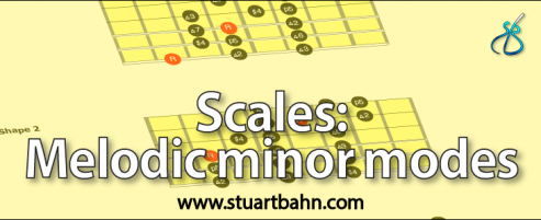 guitar scales melodic minor modes