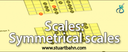 Symmetrical scales for guitar